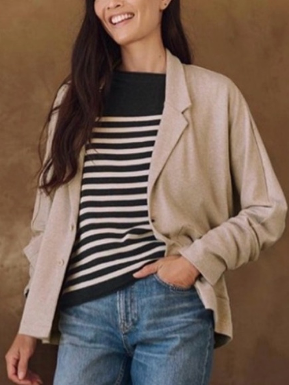 Pact Airplane Organic Cotton Relaxed Blazer